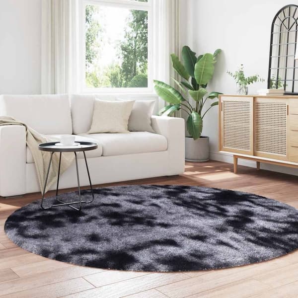 vidaXL Flossteppe med lang luv NAVARRA mørkegrå 200x200 cm polyester