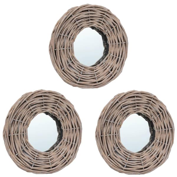 vidaXL Speil 3 stk 15 cm kurvstrå