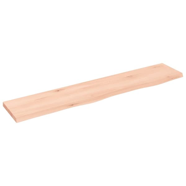 vidaXL Vegghylle 100x20x2 cm ubehandlet heltre eik