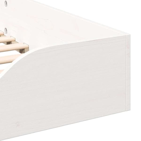 vidaXL Sängram Vit 80 x 200 cm Massiv furu
