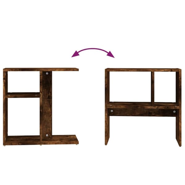 vidaXL Sidebord røkt eik 50x30x50 cm konstruert tre
