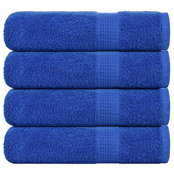 vidaXL Badehåndklær 4 stk blå 100x150 cm 360 g/m² 100 % bomull