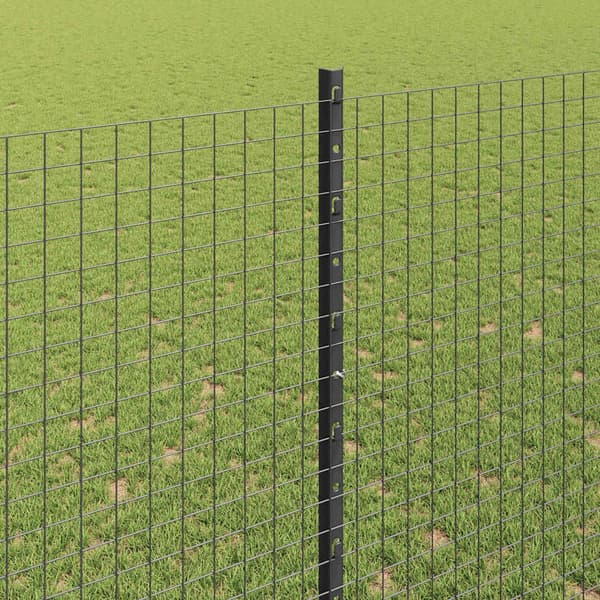 vidaXL Gjerde med innlegg. Grå 1.5 x 25 m Stål