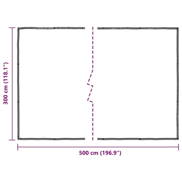 vidaXL Plantetrekk med maljer 3x5 m polyetylen