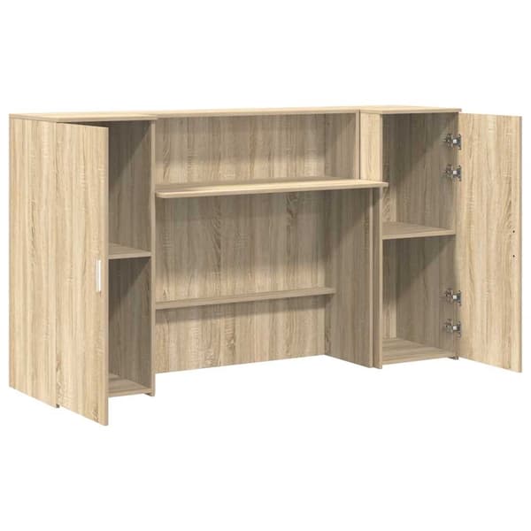 vidaXL Receptionsdisk sonoma-ek 180x50x103,5 cm konstruerat trä