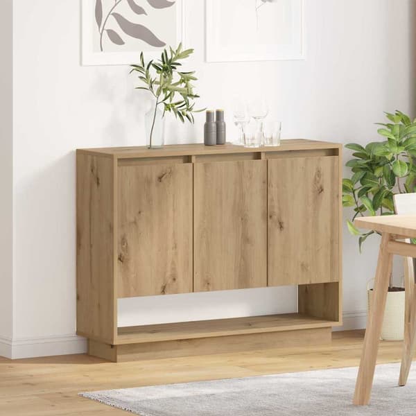 vidaXL Serviesskap Artisan Eik 97 x 29 x 75 cm Konstruert tre