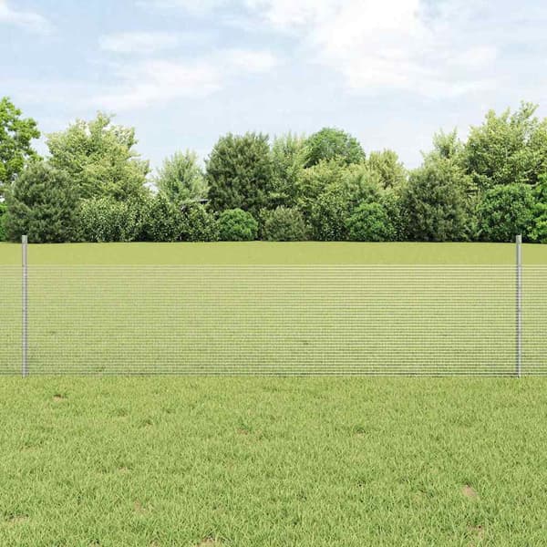 vidaXL Gjerde med innlegg. sølv 0.5 x 25 m Stål