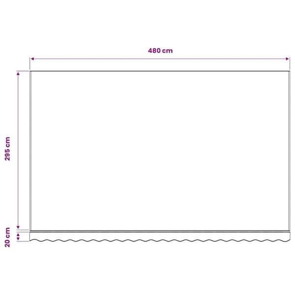 vidaXL Erstatningsduk for markise gul og oransje 500x300 cm polyester