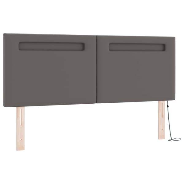 vidaXL Bäddfjäder med madrass Grå 160 x 200 cm Konstläder