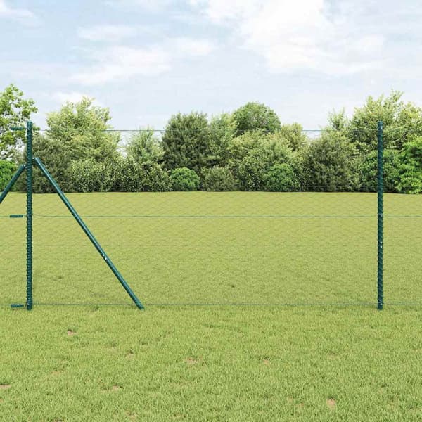 vidaXL Gjerdepåle Grå 50 x 1 m (36 mm mesh) Stål og PVC