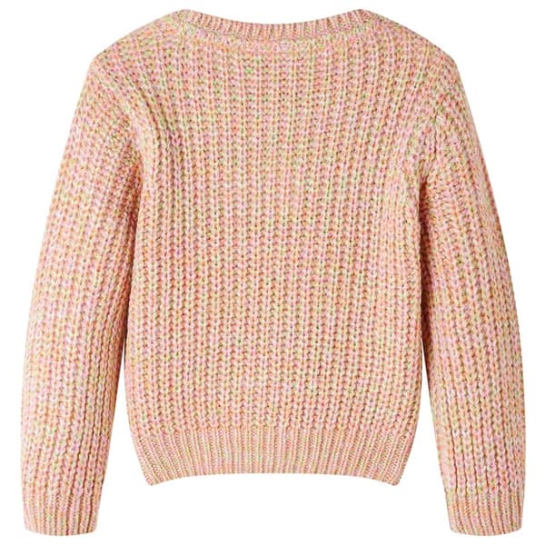 vidaXL Stickad tröja för barn mjuk rosa 128
