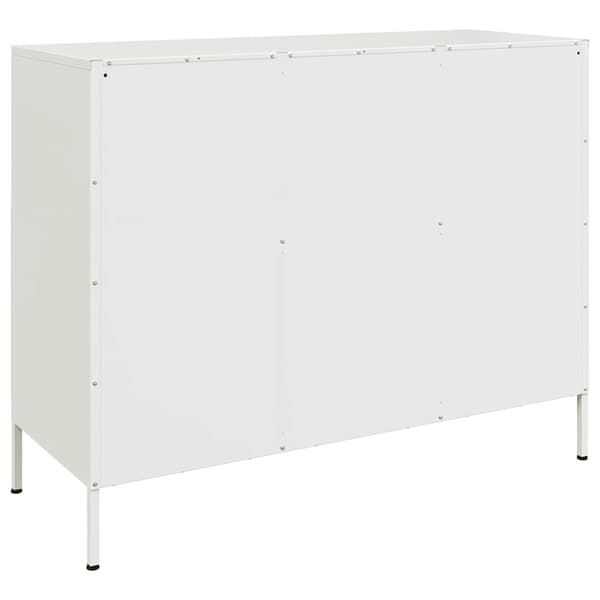 vidaXL Skåp vit 100,5x39x79 cm stål