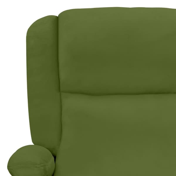 vidaXL Elektrisk reclinerfåtölj ljusgrön sammet