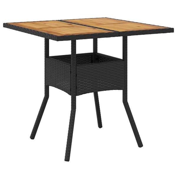vidaXL Trädgårdsmöbelset 3 pcs Svart konstrotting