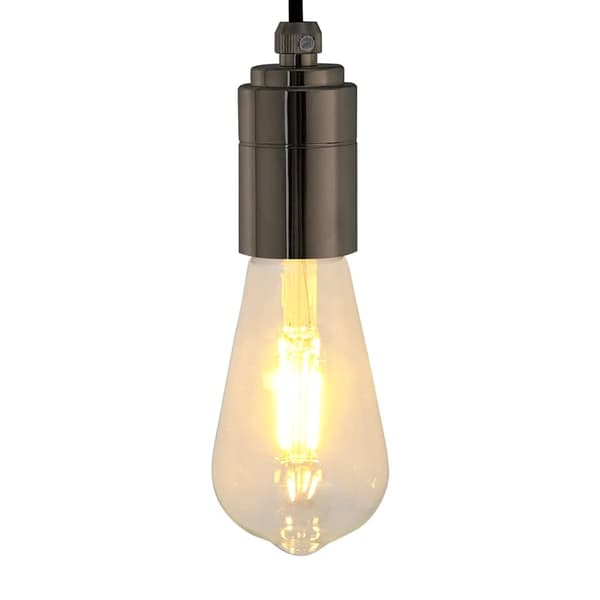 vidaXL Lampeholdere 2 stk blank svart E27
