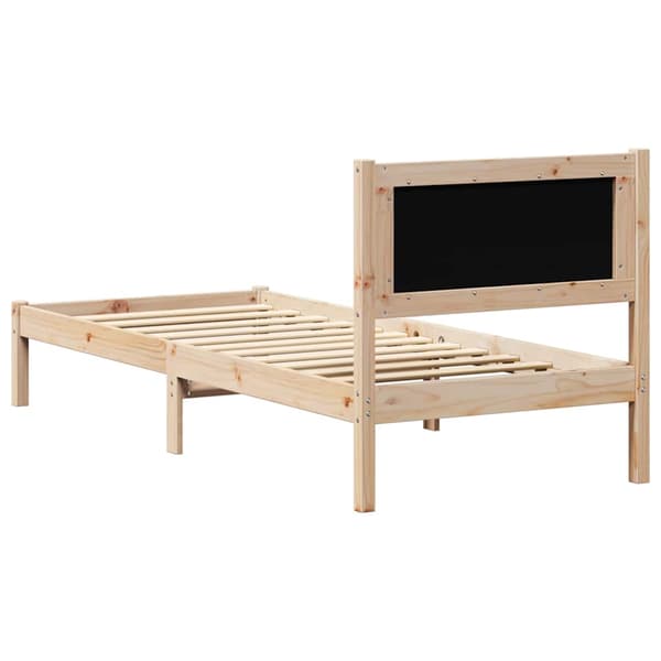 vidaXL Sängram med sänggavel Gråbrun 80 x 200 cm tyg
