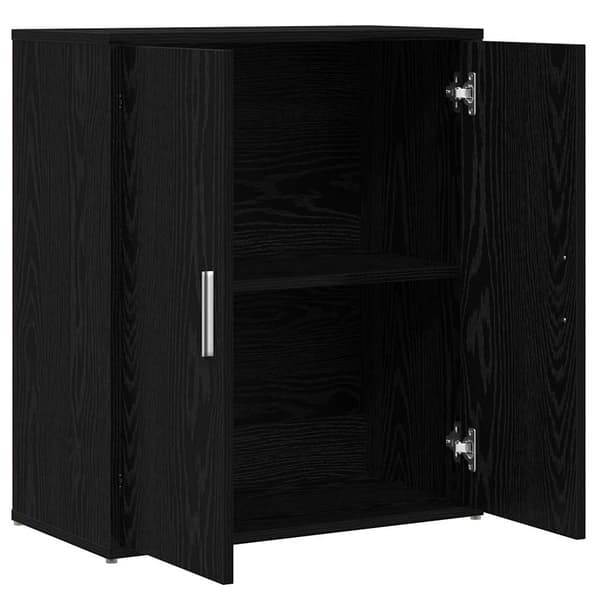 vidaXL Serviesskap 2 pcs Svart Eik 60 x 31 x 70 cm Konstruert tre