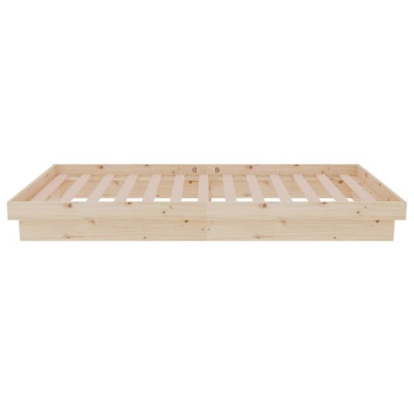 vidaXL Sängram massivt trä 90x190 cm