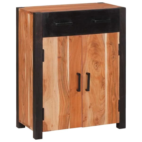 vidaXL Serviesskap med skuff Brun 55 x 30 x 75 cm Solid akasietre
