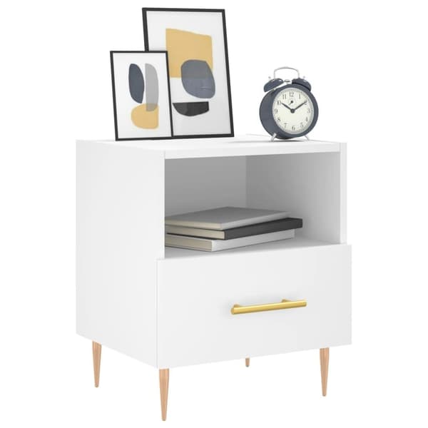 vidaXL Sängbord 2 st vit 40x35x47,5 cm konstruerat trä