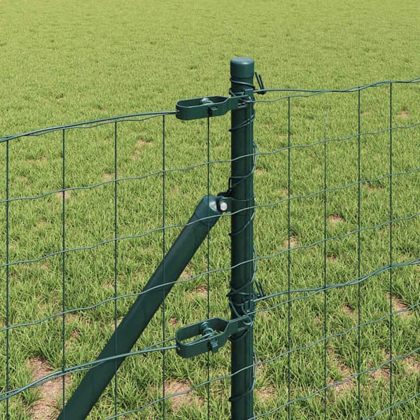 vidaXL Gjerde med stolpe grønn 0,8 x 10 m Stål