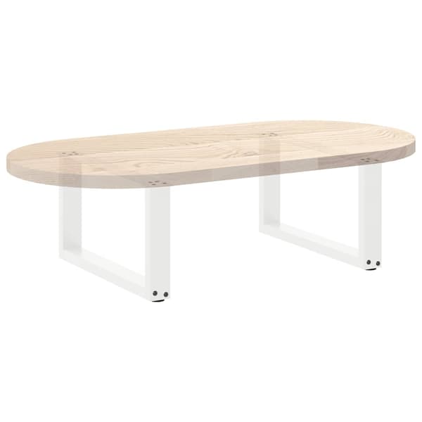 vidaXL Soffbordsben U-formade 2 st vit 60x(30-31) cm stål