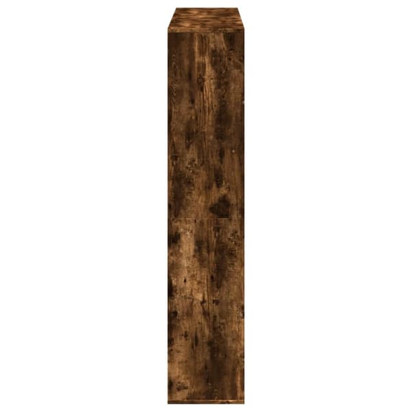 vidaXL Bokhylle røkt eik 132x29x141,5 cm konstruert tre