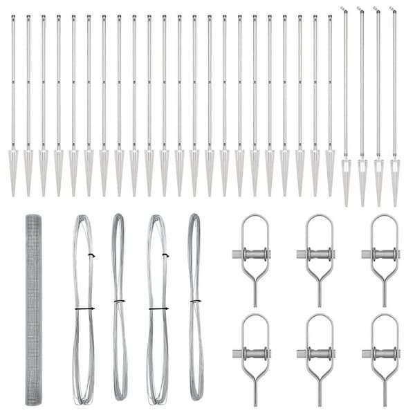 vidaXL Stängselstolpe Silver