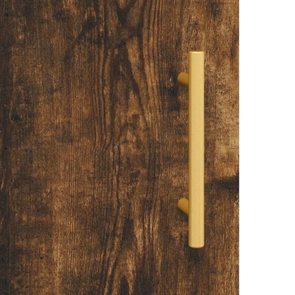 vidaXL Highboard røkt eik 34,5x34x180 cm konstruert tre