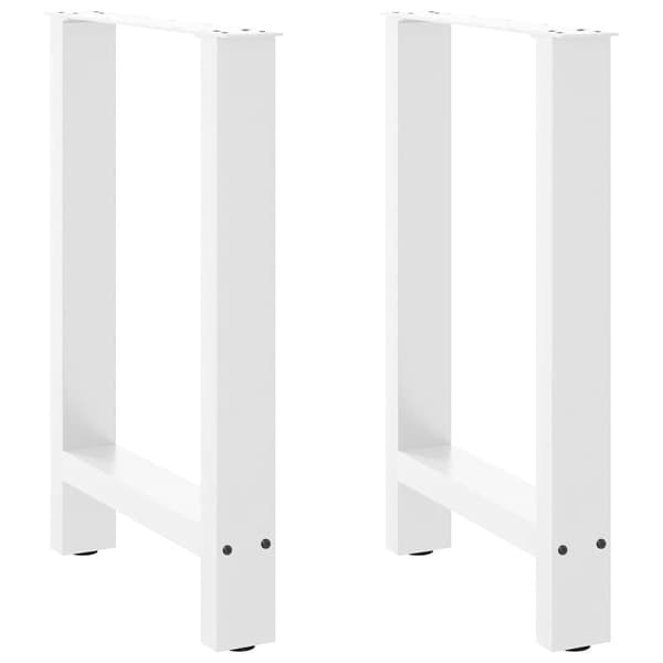 vidaXL Soffbordsben vit 2 st 50x(72-73) cm stål