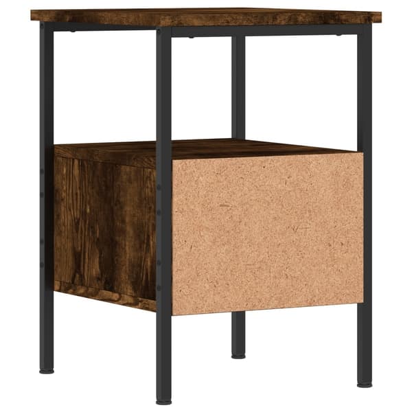 vidaXL Nattbord røkt eik 34x36x50 cm konstruert tre