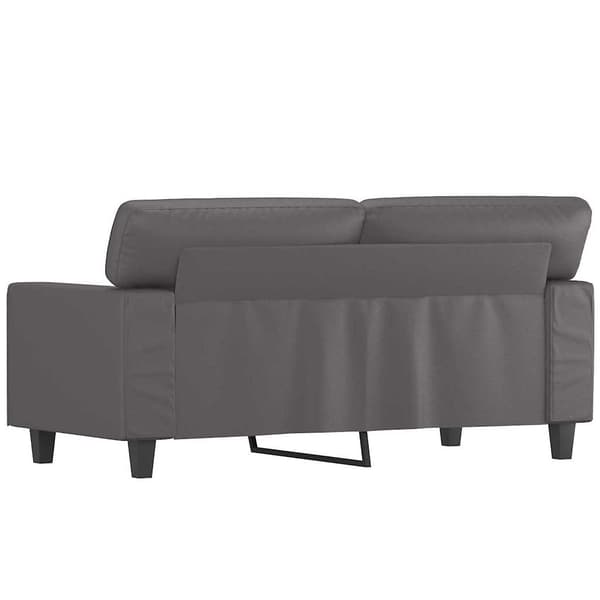 vidaXL 2-sitssoffa Grå 120 cm konstläder
