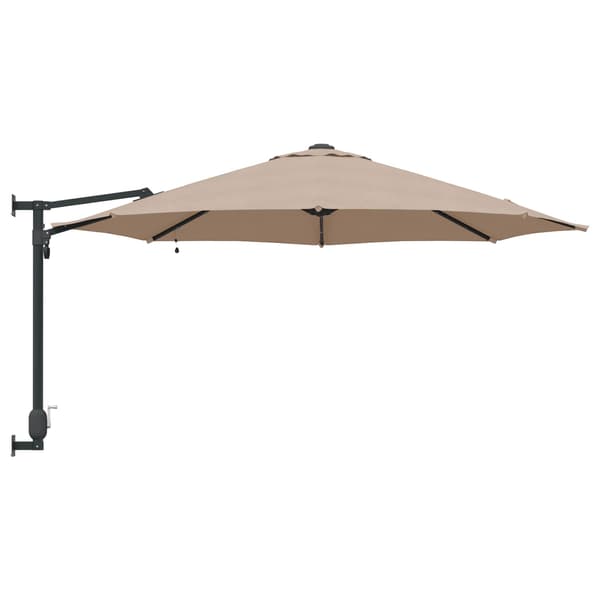 vidaXL Hageparasol Gråbrun 248 x 248 x 148 cm Polyester og stål