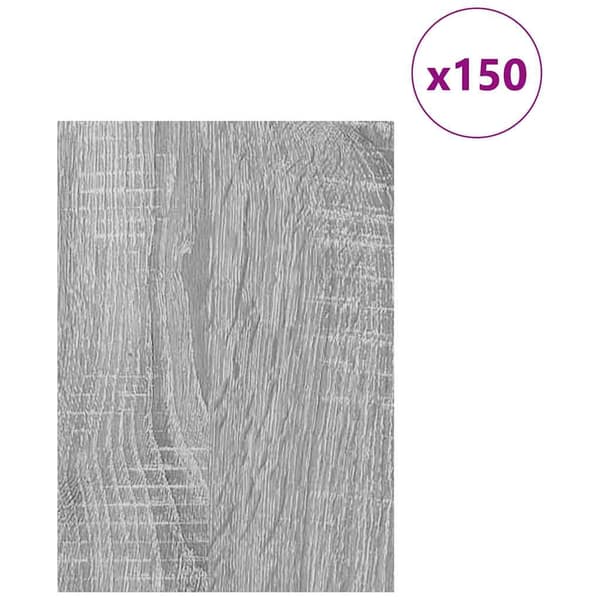 vidaXL Dekorpaneler 150 pcs Grå Sonoma 15 x 21 x 0.27 cm