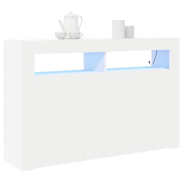 vidaXL Serviesskap Hvit 116 x 30 x 75 cm Konstruert tre