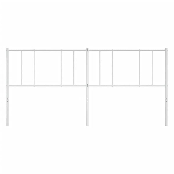 vidaXL Sengegavl metall hvit 193 cm