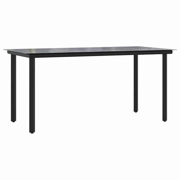 vidaXL Trädgårdsmatgrupp 5 delar brun polyrotting glas