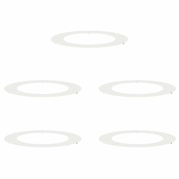 vidaXL lämplig för Flat Trädringar 5 pcs Vit Ø60 / 90 cm Stål