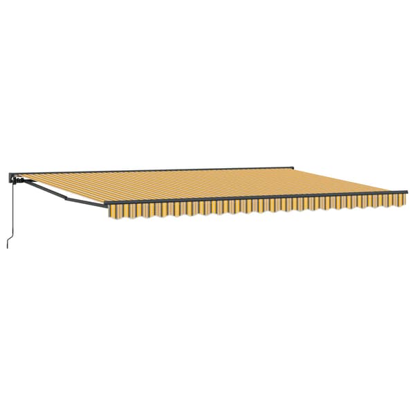 vidaXL Markiseramme Gul og Grå 500 × 300 cm Polyester med PU-belegg