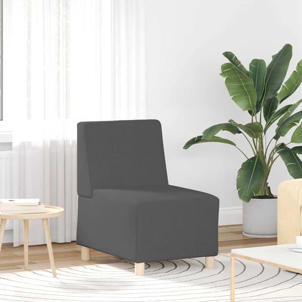 vidaXL Modulsofa utan armstöd 2 pcs Mörkgrå 55 x 74 x 82 cm