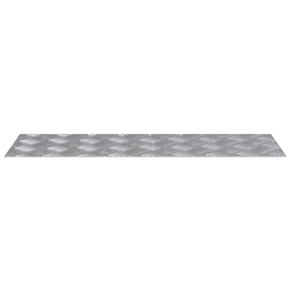 vidaXL Silver Aluminium 75 x 25 cm Trapstegsmattor Rektangulär