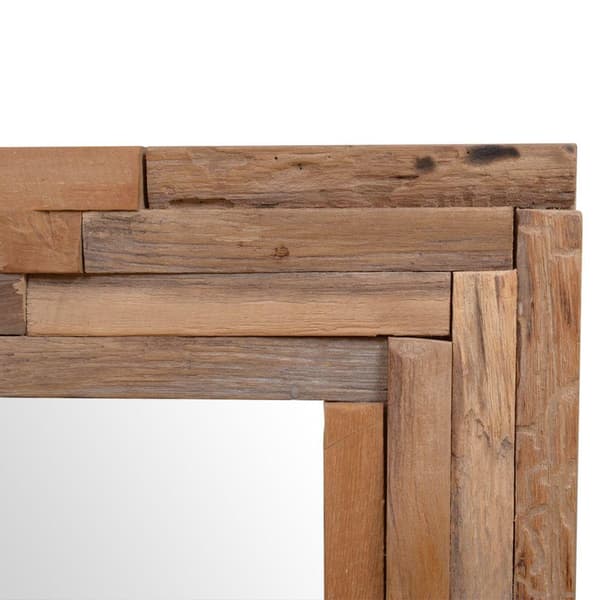 vidaXL Dekorativt speil teak 60x60 cm kvadratisk