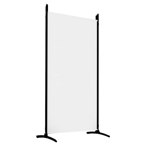 vidaXL Romdeler med 5 paneler hvit 433x180 cm stoff