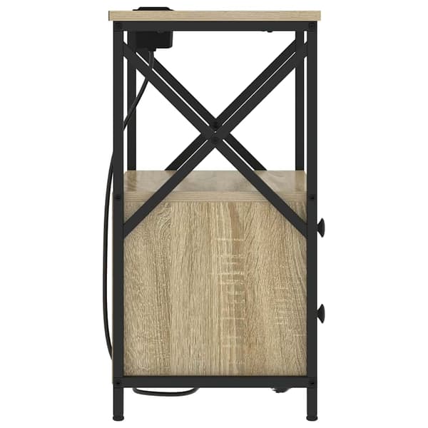 vidaXL Nattbordskap 2 pcs Sonoma eik 40 x 31 x 60 cm Konstruert tre