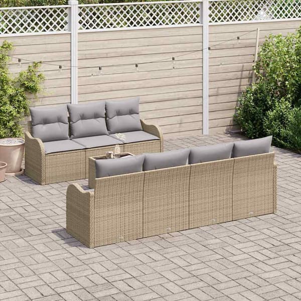 vidaXL Trädgårdsoffset Beige 55 x 55 x 37 cm konstrotting