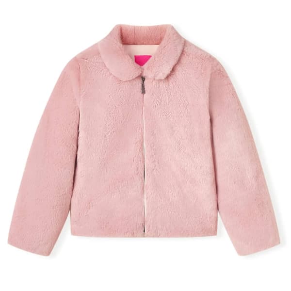 vidaXL Kappa för barn konstpäls rosa 92