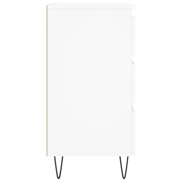 vidaXL Byrå vit 60x35x70 cm konstruerat trä