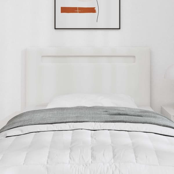 vidaXL LED huvuddyna Vit 100 cm Konstläder