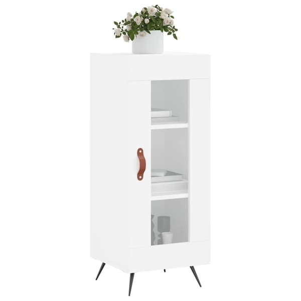 vidaXL Skåp vit högglans 34,5x34x90 cm konstruerat trä