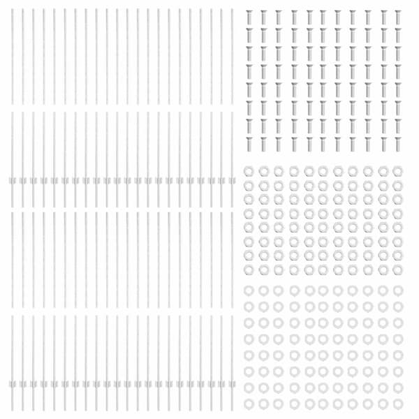 vidaXL Stängselstolpe 44 pcs Silver 200 cm Stål